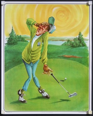 a man playing golf on a sunny day