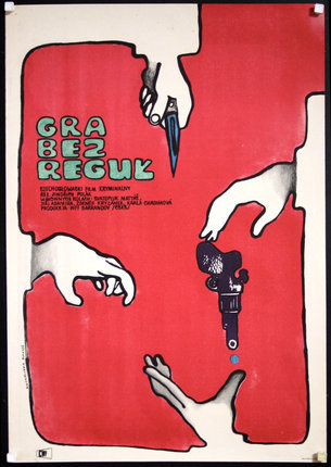 a poster of hands holding a gun