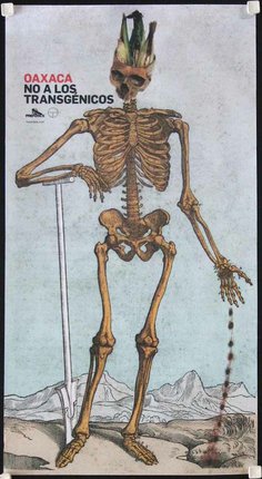 a skeleton with a stick