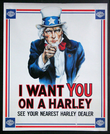 a poster of a man pointing at the camera