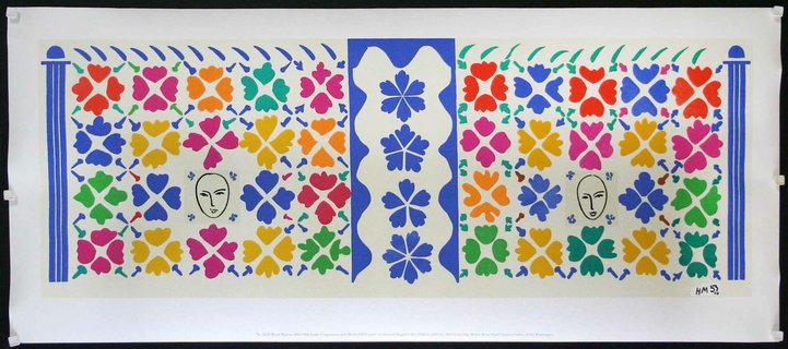 a framed art print of a pattern
