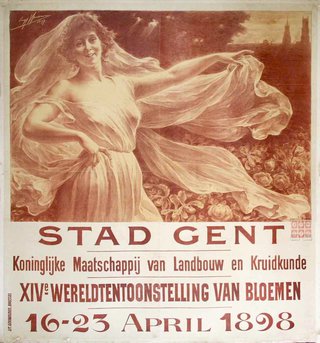 a poster with a woman in a veil