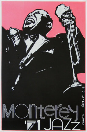 a poster of a man with a trumpet