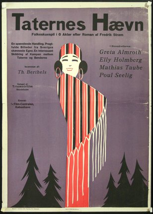 a poster of a woman wrapped in a scarf