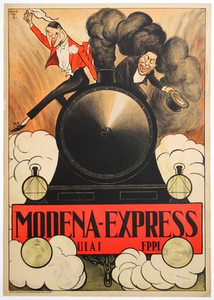 a poster of a train