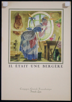 a poster of a woman cleaning the window