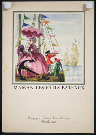 a poster with a woman on a boat