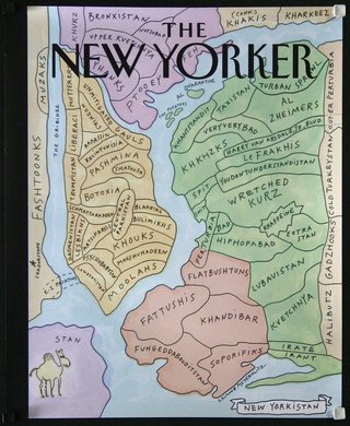a magazine cover with a map