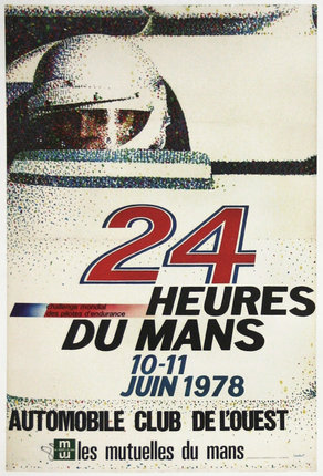 a poster of a race car driver