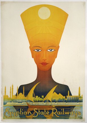 a poster of a woman with a large crown