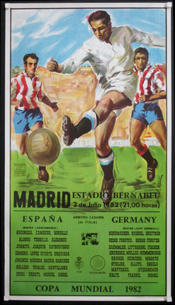 a poster of a football match