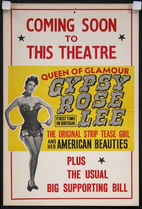 a poster with a woman in a corset