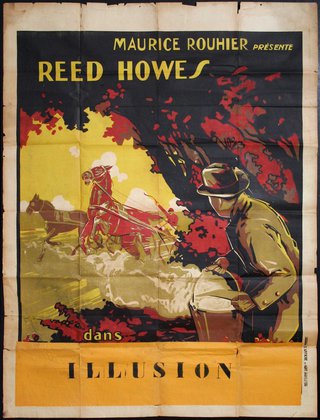 a poster of a man and horses
