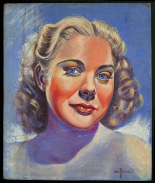 a woman with blonde hair and blue eyes