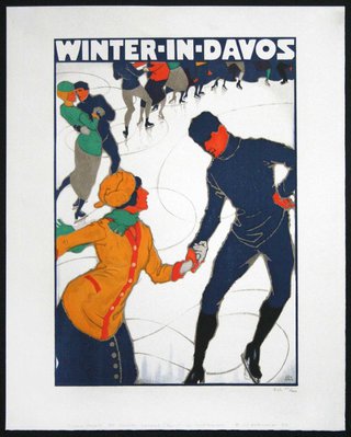 a poster with a couple of people skating