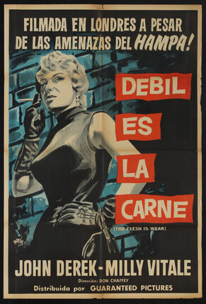 illustrated movie poster of a woman smoking a cigarette in front of a brick wall