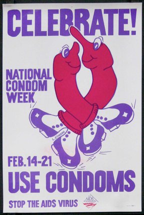 a poster for a condom week