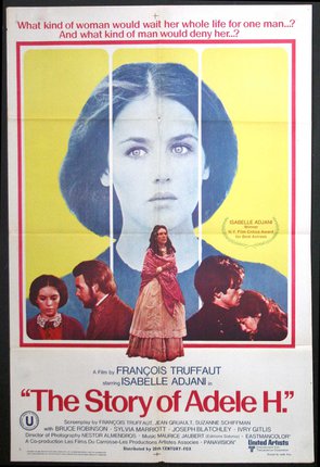 a movie poster with a woman standing in front of a group of people