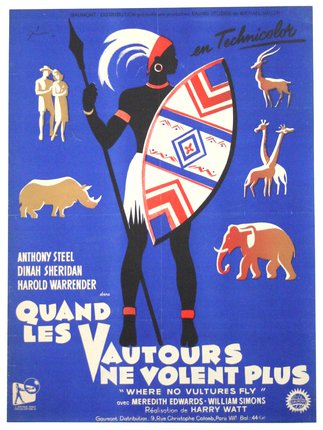 a poster of a man holding a spear and a shield