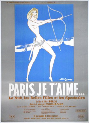 a poster of a woman with a bow and arrow
