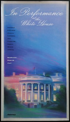 a poster of a white house