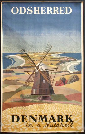 a poster of a windmill