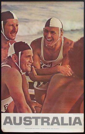 a group of men wearing swim caps