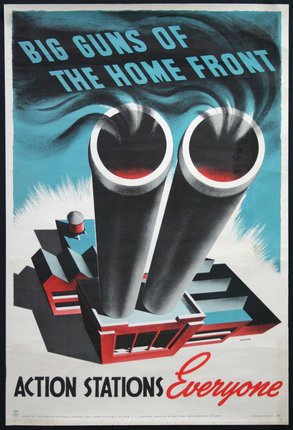 a poster of a factory