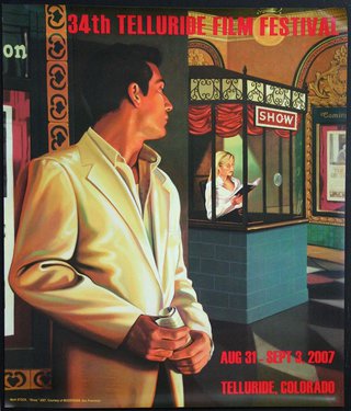 a poster of a man in a white coat