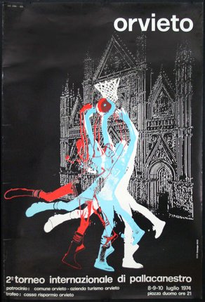 a poster of a basketball game
