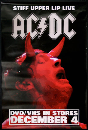 a poster with a man with horns