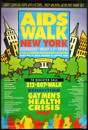 a poster for aids walk