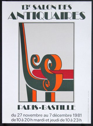 a poster of an antique chair