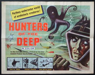 a movie poster of a man diving