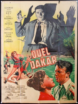 a movie poster with a man in a hat and a woman in a hat