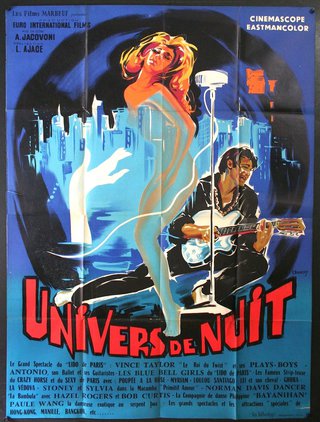 a movie poster of a man playing a guitar and a woman dancing