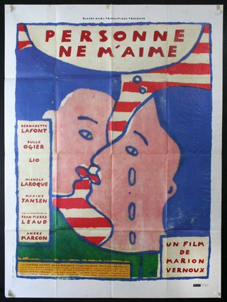 a poster of two people kissing