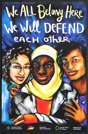 a poster with a group of people