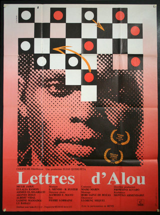 a poster of a man with a checkered hat