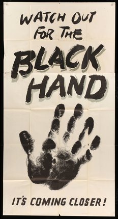 a poster with a hand print