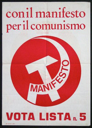 a poster with a symbol and text