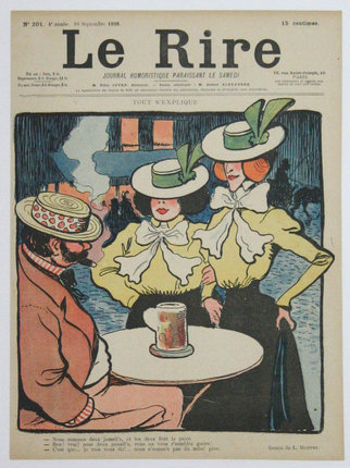 a magazine cover with a couple of women in hats