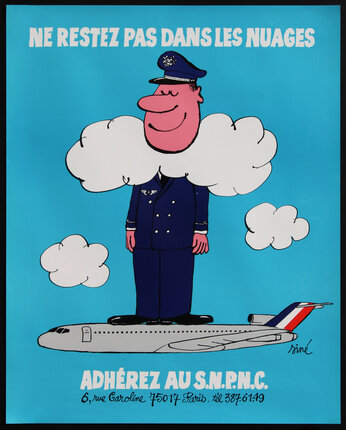 a poster of a pilot on a plane