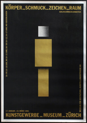 a poster with a black background