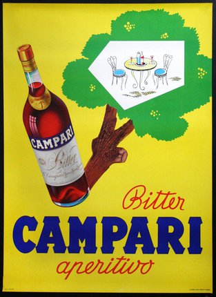 a poster of a bottle of liquor