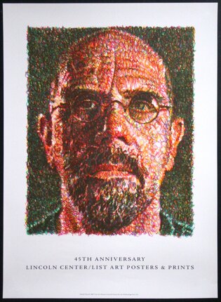 a poster of a man with glasses