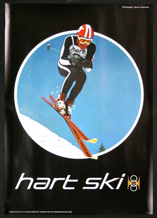 a poster of a skier