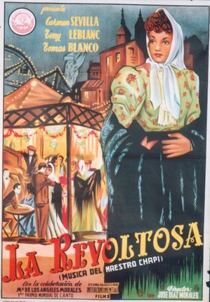 a poster of a woman in a scarf