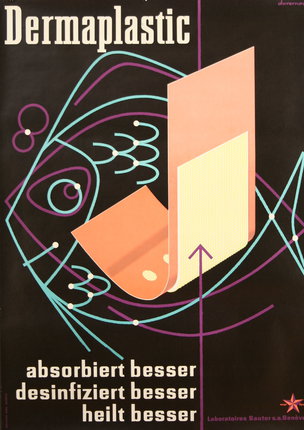 a poster with a graphic design