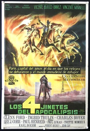 a movie poster with a picture of a man on horses